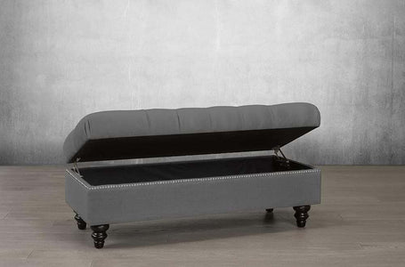 Button Tufted Storage Bench - DirectBed
