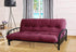 Shown Burgundy Black Metal Futon Futon Frame - DirectBed
