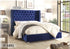 Blue Velvet Fabric Bed With Mattress Support - DirectBed