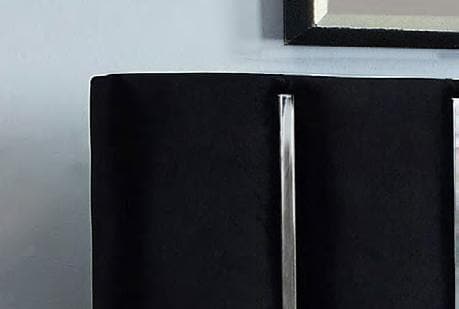 Chrome Velvet Black Bed King Bed - DirectBed