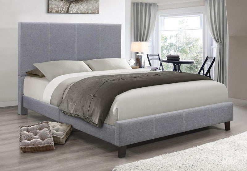 Contrast Grey Fabric Bed