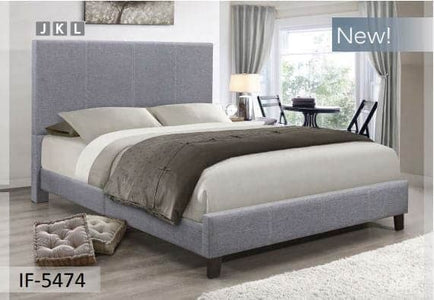 Contrast Grey Fabric Bed - DirectBed