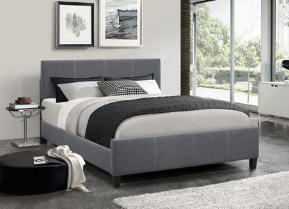 Dark Grey Fabric Bed With Contrast Stitching Single Bed - DirectBed