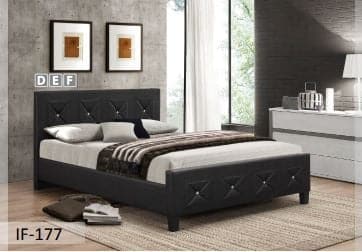 Elegant Black PU Bed - DirectBed