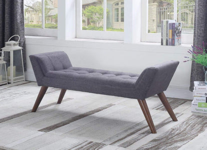 Grey Fabric Bench With Heads - DirectBed