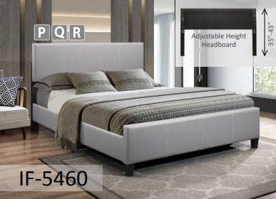 Grey PU Bed with Contrast Stitching - DirectBed