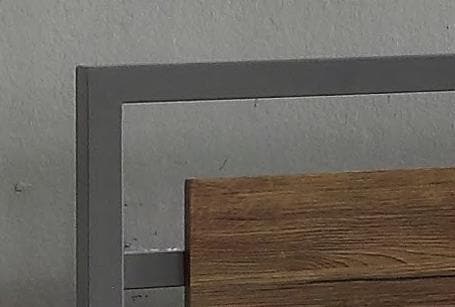Grey Steel Frame Wood Panel Bed - DirectBed