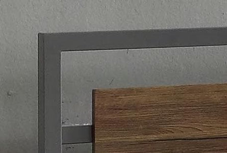 Grey Steel Frame Wood Panel Bed - DirectBed