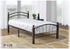 Black Dark Cherry Posts Metal Bed - DirectBed