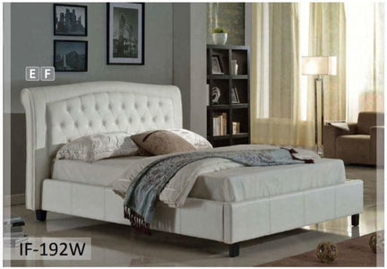 White PU Leather Bed - DirectBed