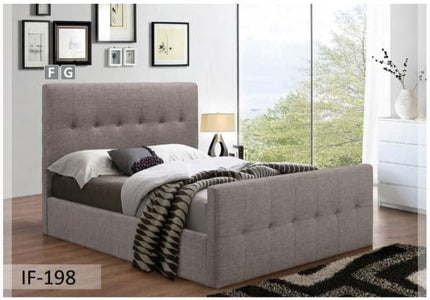Light Grey Cotton Fabric Bed - DirectBed