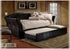 Black Pull-Out Trundle PU Day Bed - DirectBed