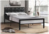Black Padded Headboard Metal Bed - DirectBed
