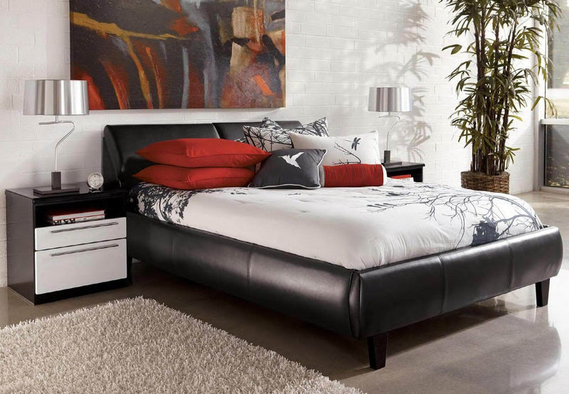Modern Black PU Bed