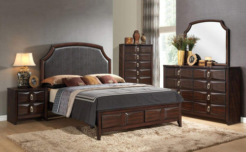 Nina Upholstered Wooden Bedroom Set King Bed - DirectBed