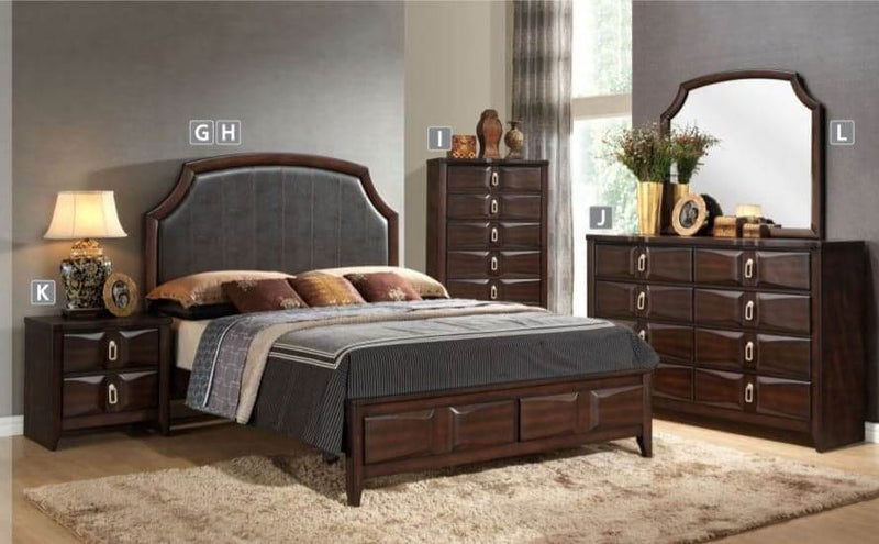 Nina Upholstered Wooden Bedroom Set