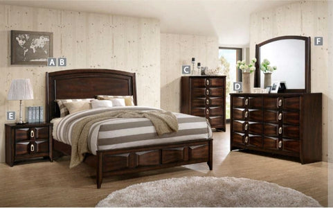 Roxy Wooden Bedroom Set King Bed - DirectBed