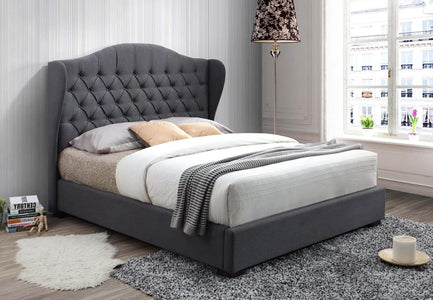 Stylish Grey Fabric Bed King Bed - DirectBed