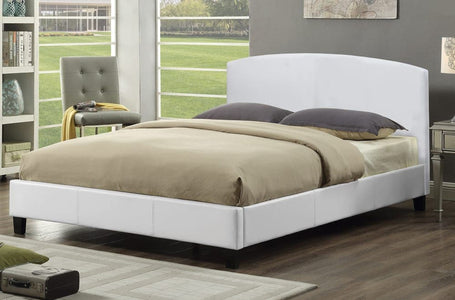 Leatherette Curved Panel Platform Bed - DirectBed