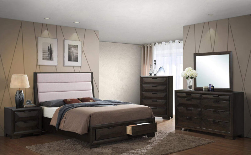 Emma Upholstered Fabric Bedroom Set