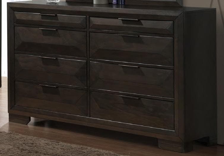 Emma Upholstered Fabric Bedroom Set Dresser and Mirror - DirectBed