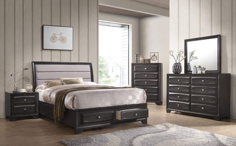 Natalie Upholstered Modern Bedroom Set King Bed - DirectBed