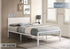 White Metal Bed with Headboard - DirectBed