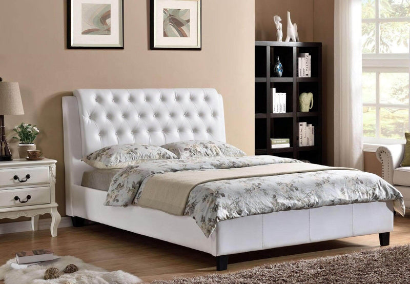 White PU Polyurethane Bed