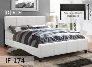 White Fantastic Pu Bed With Contrast Stitching - DirectBed